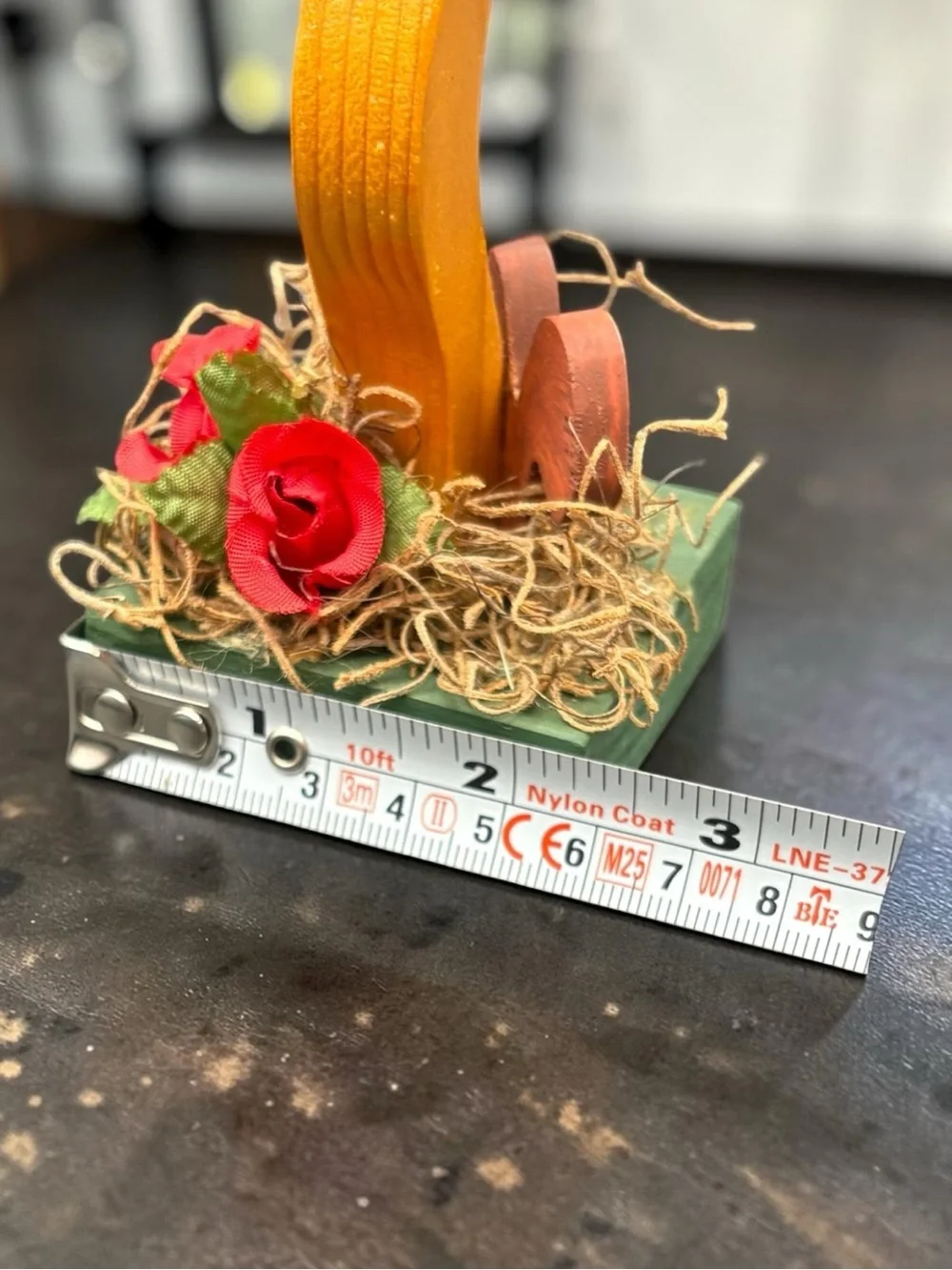 Vintage Hand Carved Mini Wooden Mailbox w/ Squirrel Decor 6 inches tall EUC